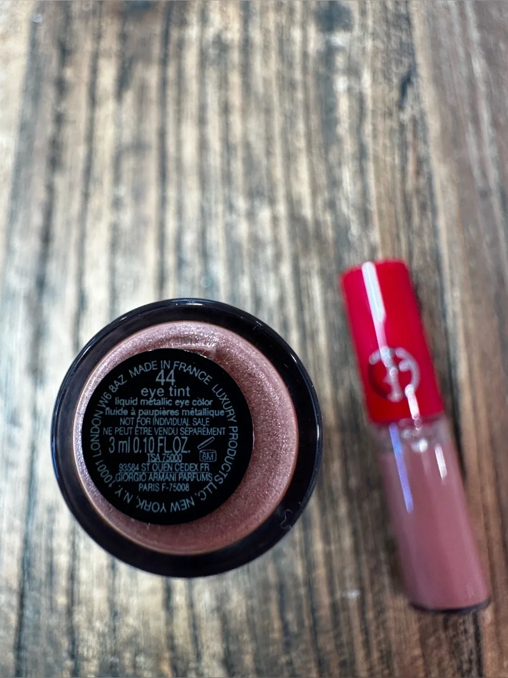 Giorgio Armani Shimmery Rose eyetint and Dusty Mauve Lip Gloss Duo mini